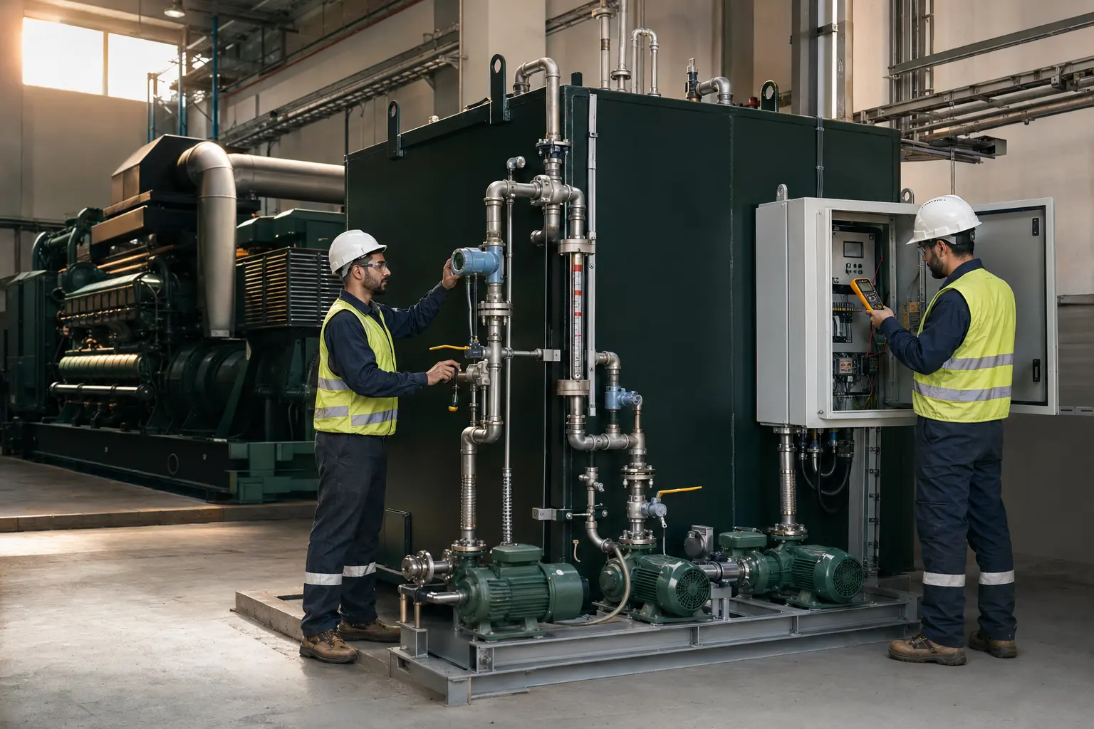 Industrial generator fuel system